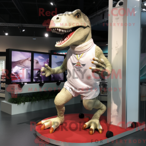 White Tyrannosaurus mascot...