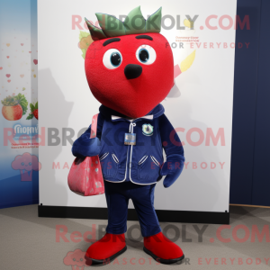 Navy Strawberry mascot...