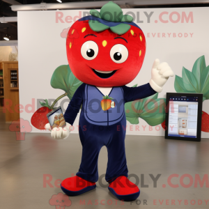 Navy Strawberry Maskottchen...