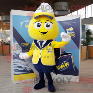 Navy Lemon mascottekostuum...