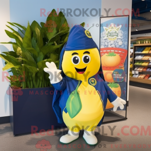 Navy Lemon maskot kostume...