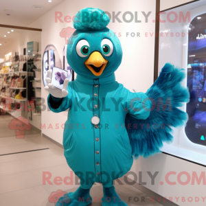 Máscara Teal Peacock com...