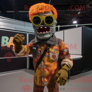 Rust Zombie mascot costume...