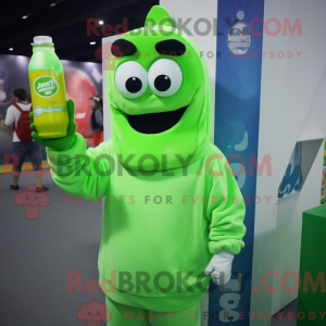 Lime Green Bottle Of Milk...