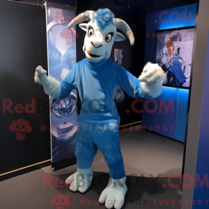 Blue Goat maskot...
