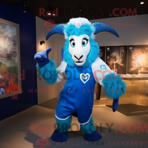 Blue Goat maskot...