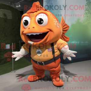 Orange Piranha mascot...