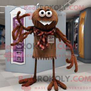 Brown Spider mascot costume...