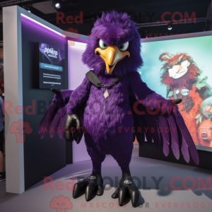 Lilla Harpy maskot kostume...
