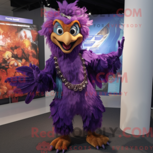 Lilla Harpy maskot kostume...