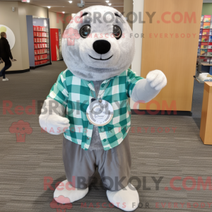 Sølv segl maskot kostume...
