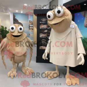 Beige Hermit Crab mascot...