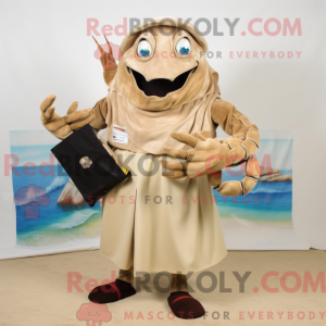 Beige eremittkrabbe maskot...