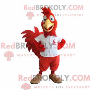 Red Rooster-mascottekostuum...