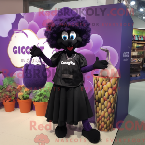 Black Grape mascot costume...