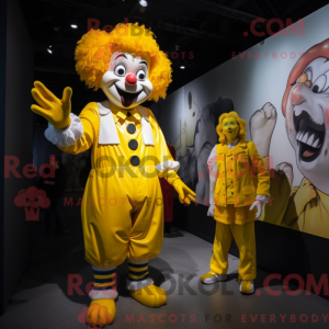 Gelber Clown Maskottchen...