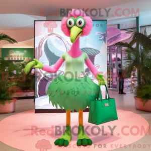 Green Flamingo mascot...