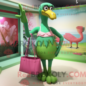 Green Flamingo mascot...