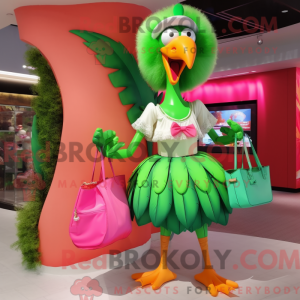 Green Flamingo mascot...