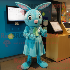 Maskotkostymefigur Cyan...