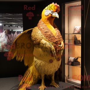 Guldfasan maskot kostume...