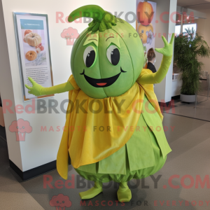 Lime Green Pumpkin mascot...