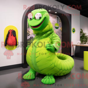 Lime Green Titanoboa mascot...