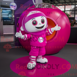 Magenta Astronaut mascot...