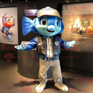 Blue Betta Fish mascot...