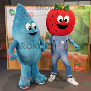 Teal Strawberry mascot...