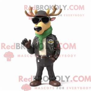 Olive Elk maskotdraktfigur...