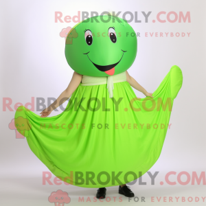 Lime Green Whale mascot...