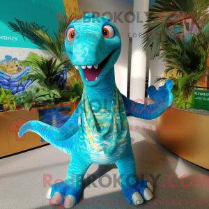 Turkis Diplodocus maskot...