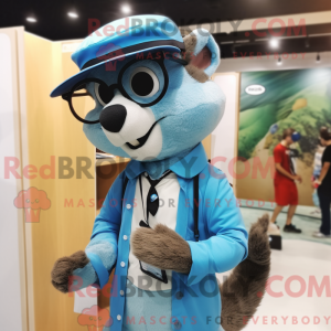 Sky Blue Marten mascot...