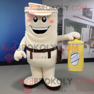 Cream Bottle Of Milk mascot...