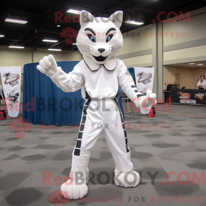 White Bobcat mascot costume...