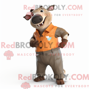 Rust Tapir maskotdraktfigur...
