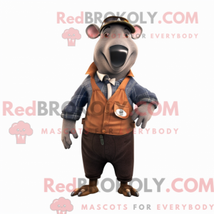 Rust Tapir mascot costume...