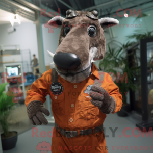 Rust Tapir mascot costume...