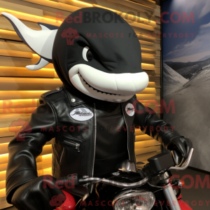 Sort Killer Whale maskot...