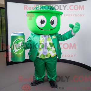 Green Soda Can maskot...