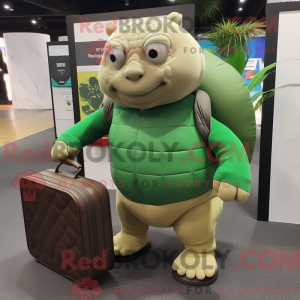 Green Glyptodon mascot...