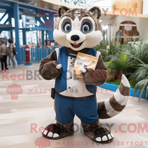 Brown Badger maskot kostume...