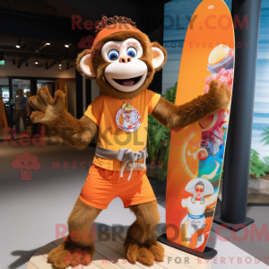 Orange Monkey Maskottchen...