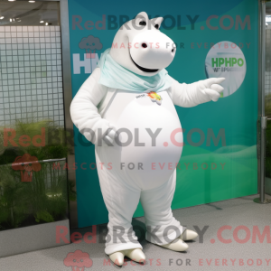 White Hippopotamus mascot...