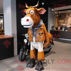 Guernsey Cow maskot kostume...