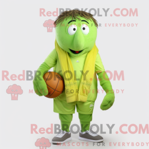Limegrøn Kiwi maskot...