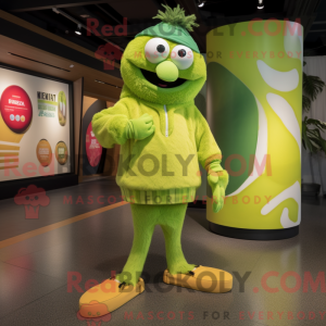 Limegrøn Kiwi maskot...