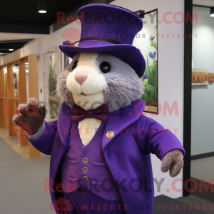 Purple Guinea Pig mascot...