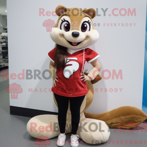 Cream Chipmunk mascot...